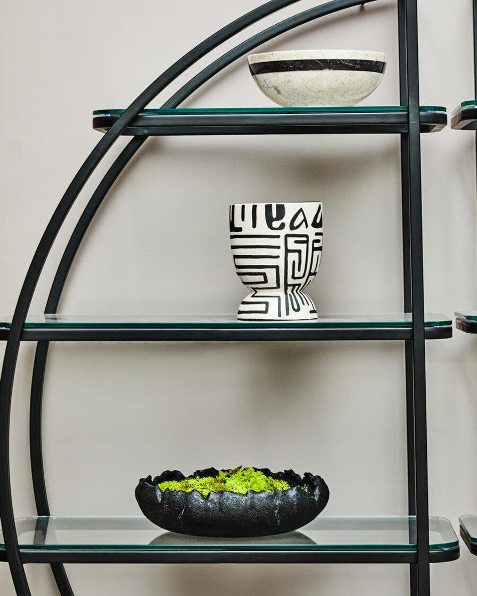 Broc Black Textured Bowl