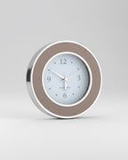 Blush Ostrich Silver Alarm Clock