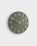 Arabic Small Wall Clock In Lichen Green