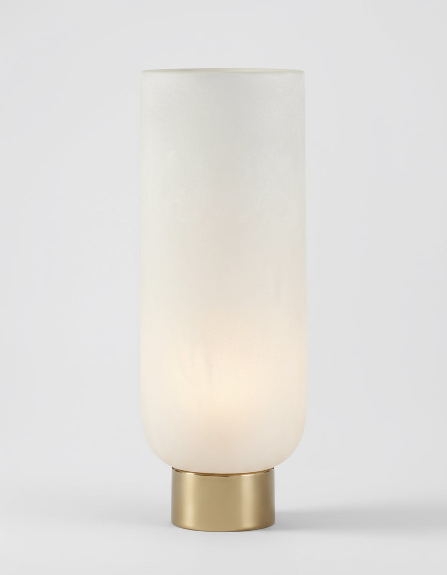 White & Gold Small Pedestal Vase