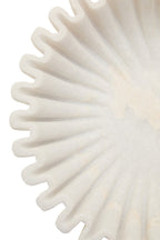 Savio Small White Fluted Marble Bowl