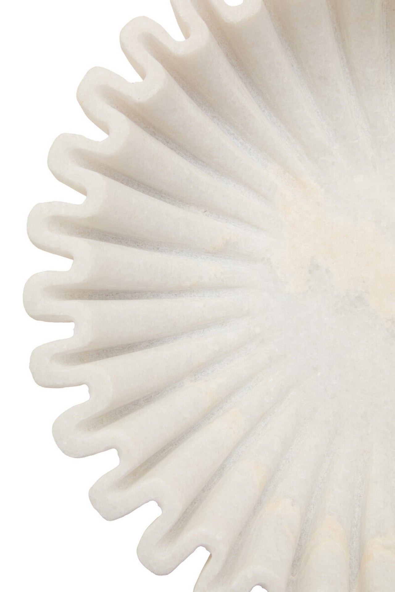 Savio Small White Fluted Marble Bowl