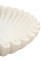 Savio Small White Fluted Marble Bowl