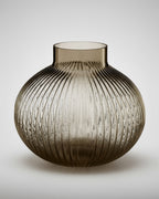 Small Smoked Grey Glass Vase