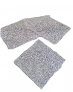 4 Silver Glitter Coasters
