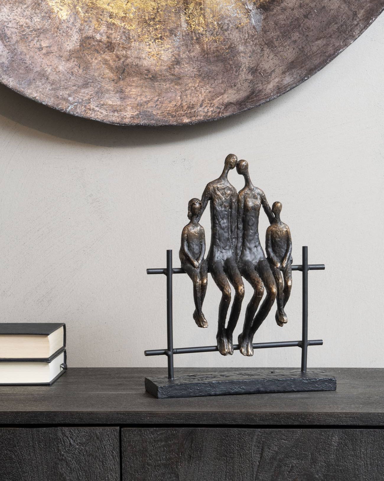 Family of 4 on a fence