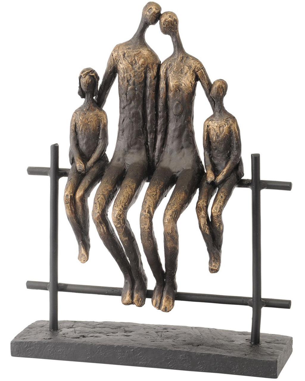 Family of 4 on a fence