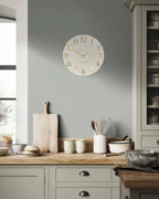 Arabic Small Wall Clock In Oatmeal