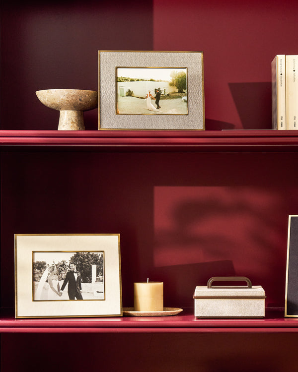 5x7 Oatmeal Herringbone Frame