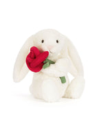 Cream Bunny With Rose