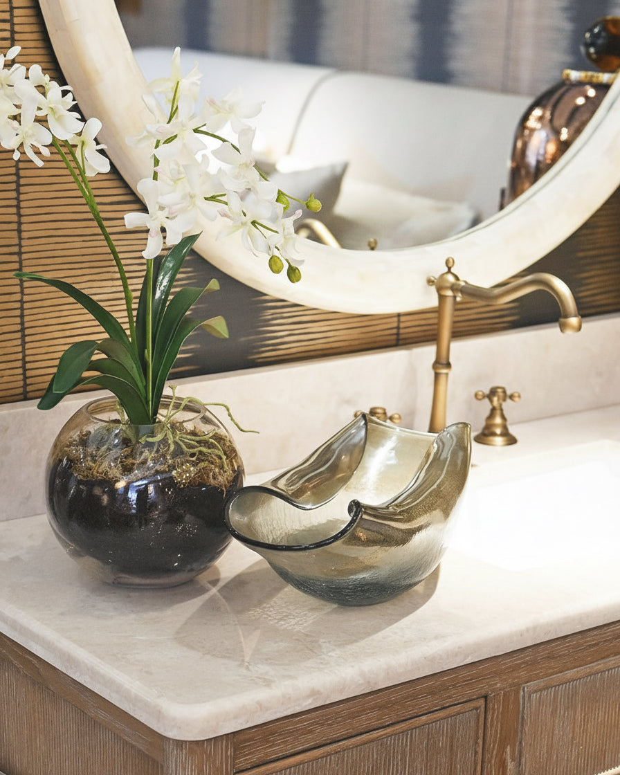 Melted Curve Glass Bowl