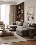 Metal Round Side Table With Mirror Top