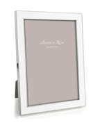 White Enamel & Silver Frame 8x10