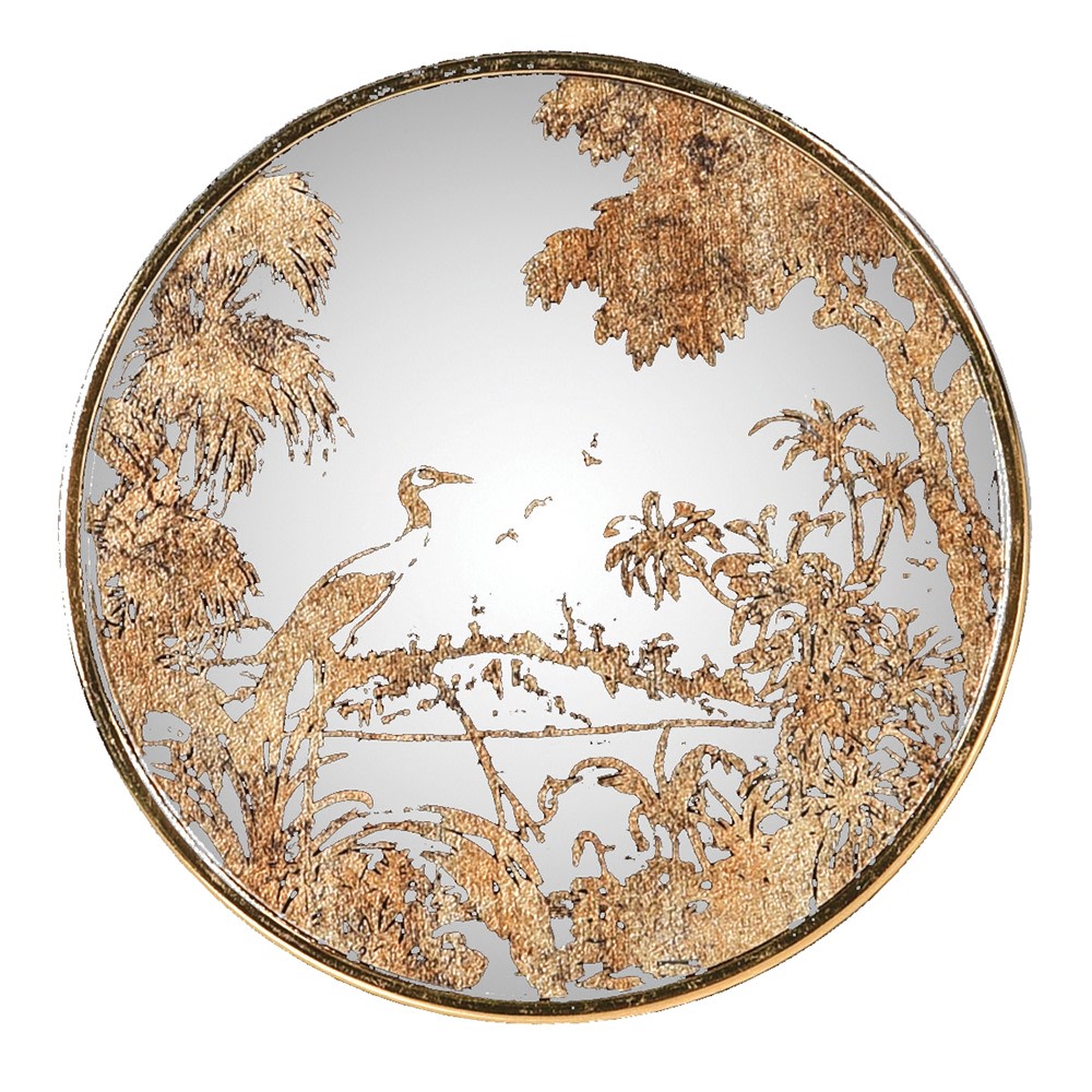 Set of 4 Antique Gold Scenic Coasters