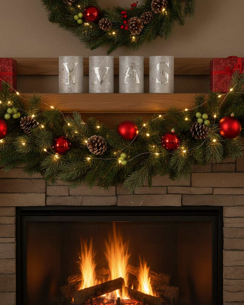 'Xmas' Set of 4 candles.