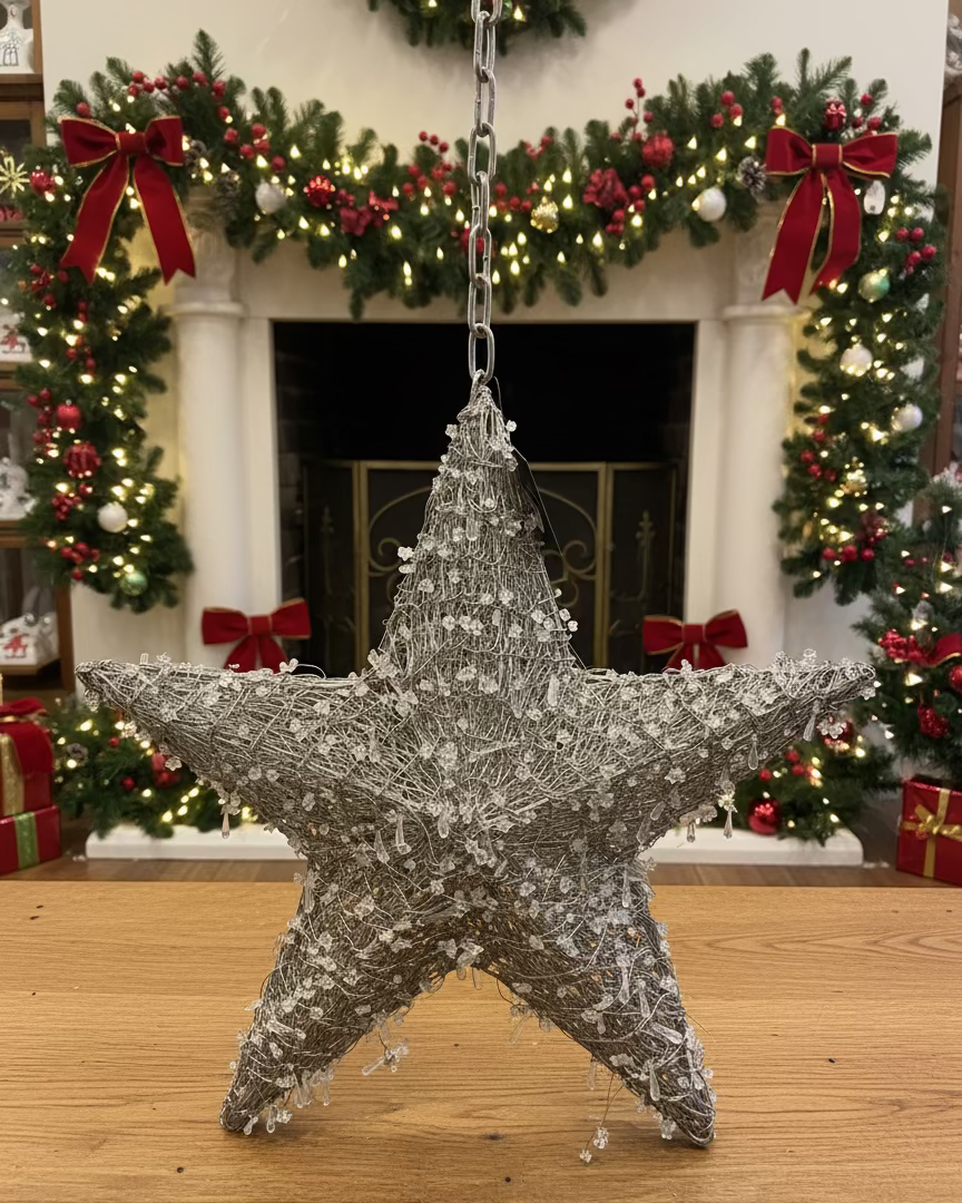 LED Beaded Hanging Star