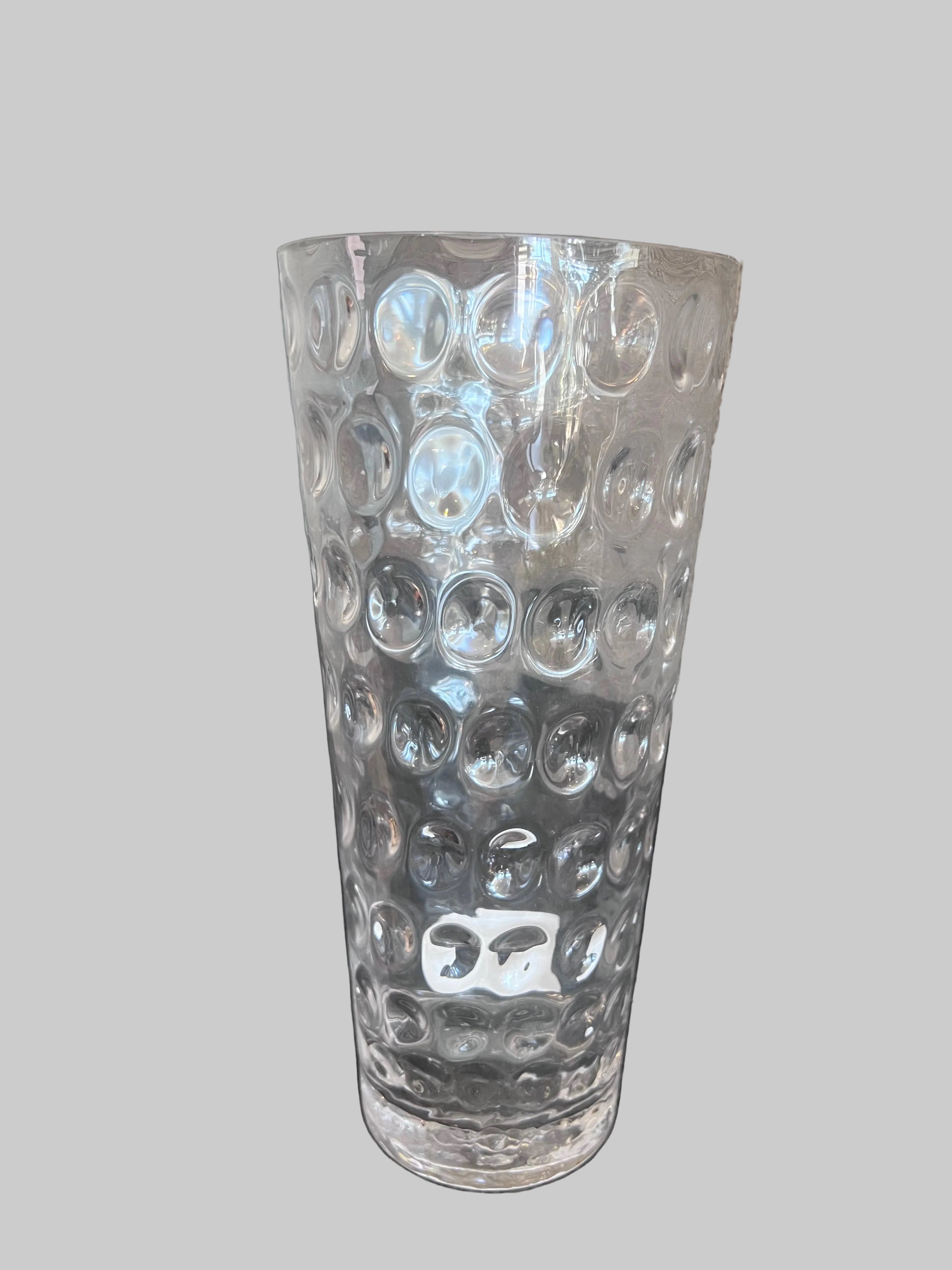 Bobble Effect Glass Vase