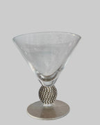 Silver Diamanté Ball Martini Glass