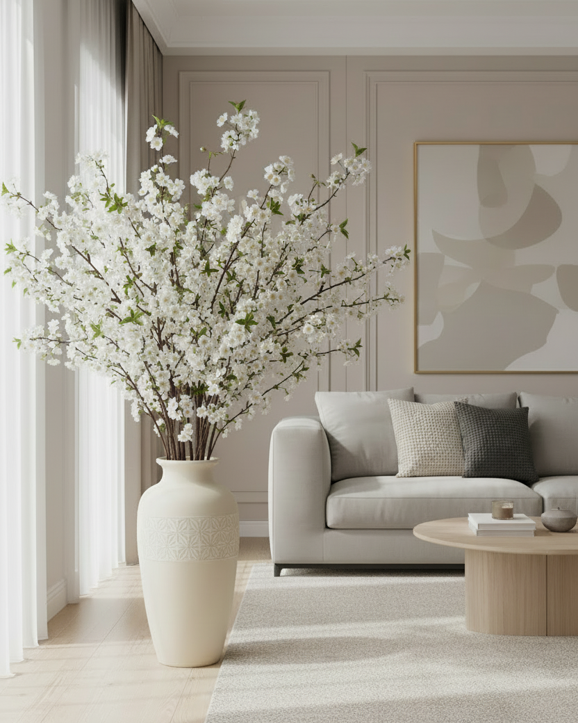 Whisper White Cherry Blossom Spray