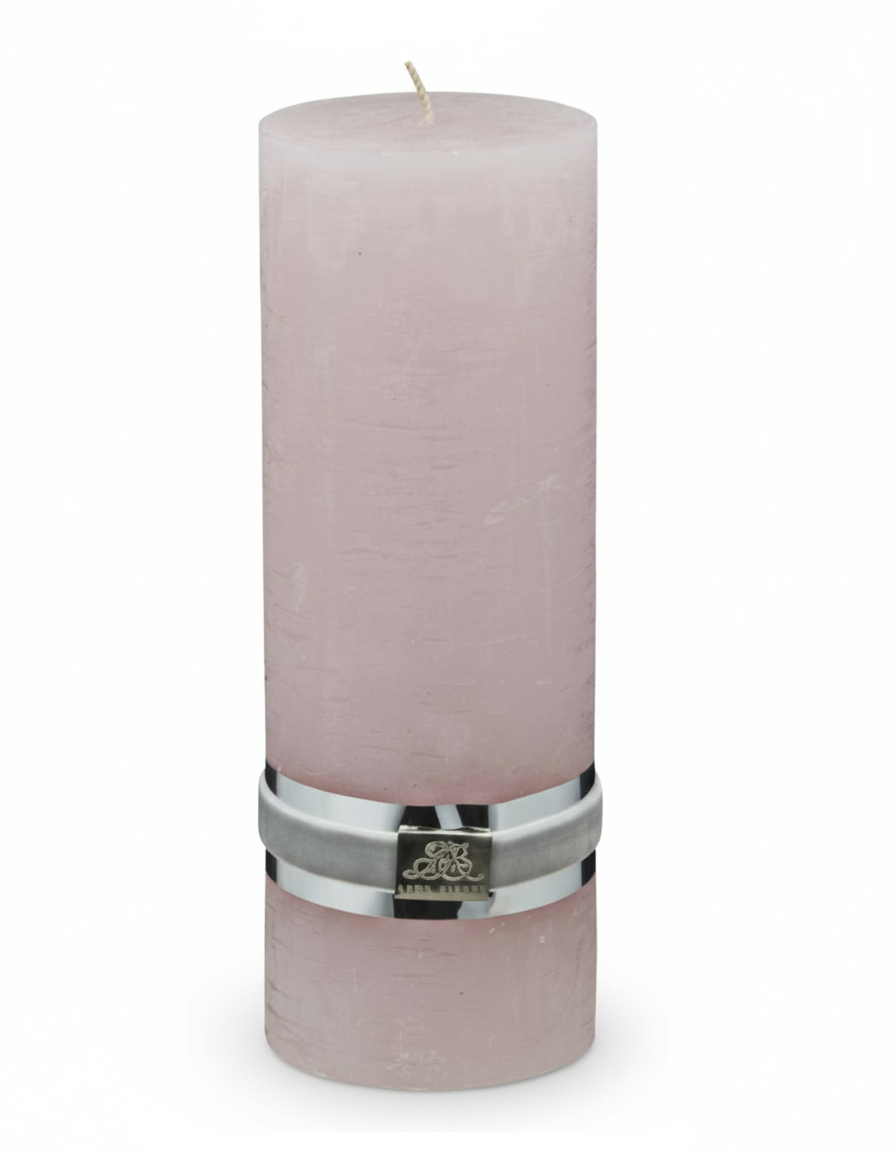 LB Thin Pink Pillar Candle