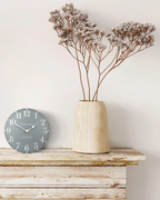 6" Arabic Mantel Clock Flax Blue