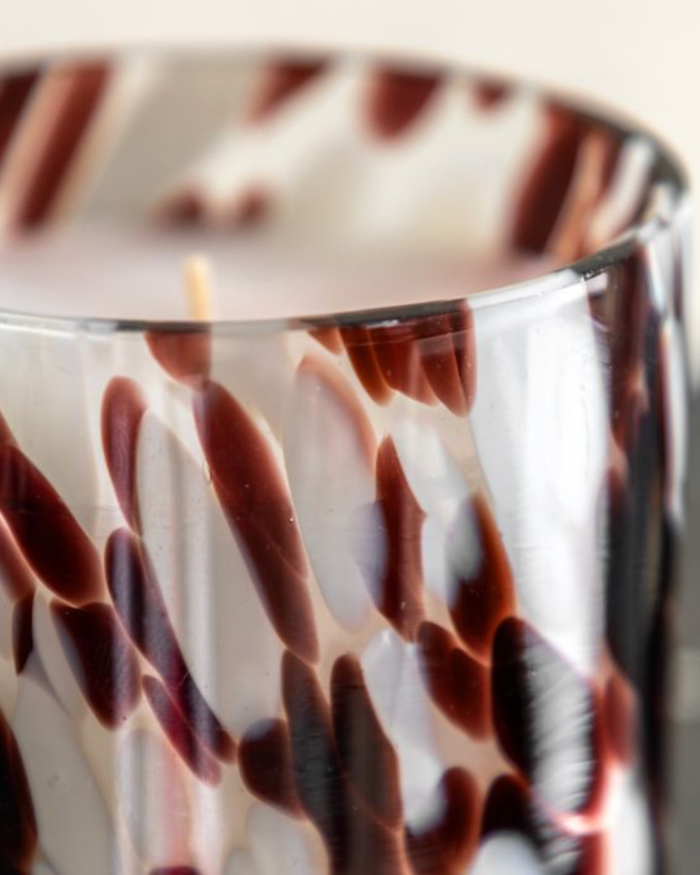 Sml Confetti Brown Candle