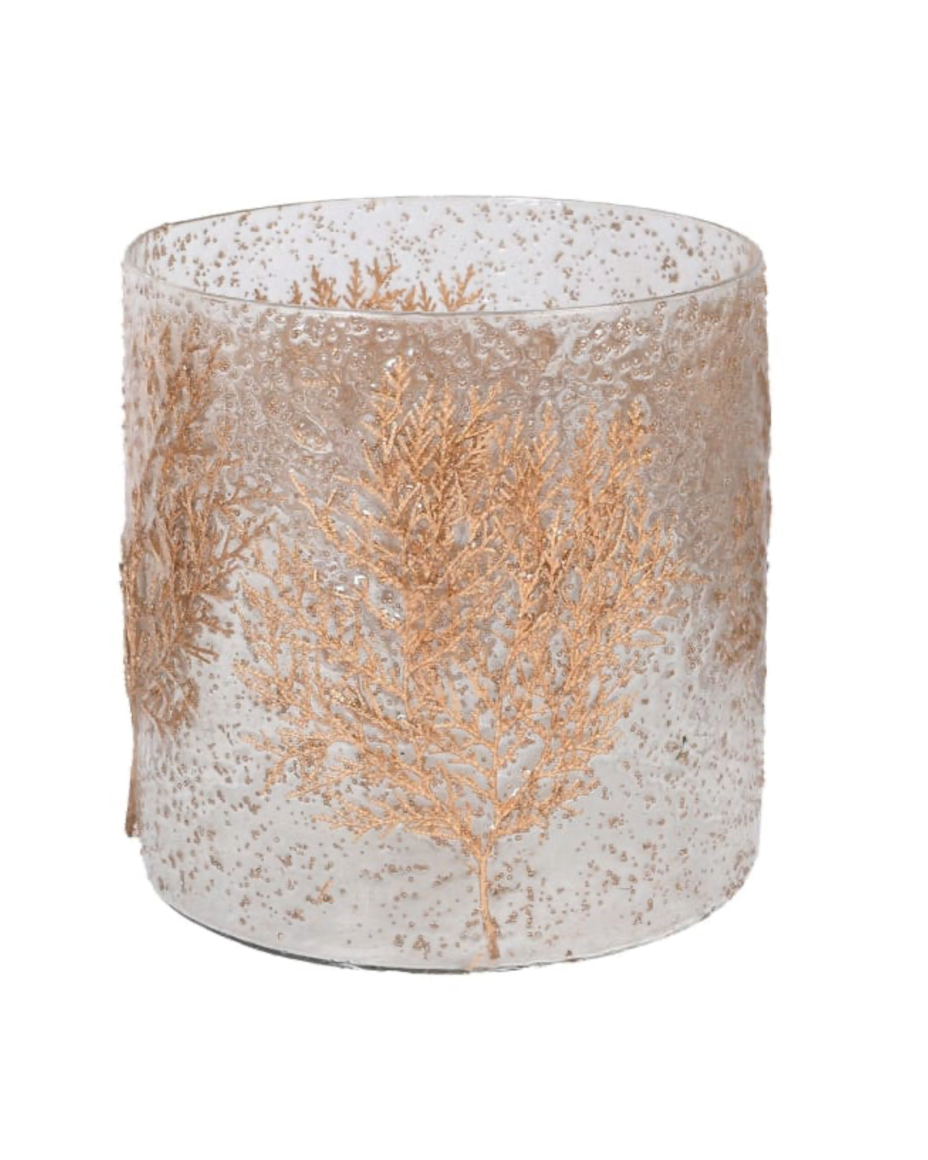 Large Glass Tree Hurricane