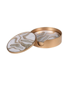 Set of 4 Gold Swirl Coasters