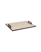 Ecru Faux Shagreen Tray