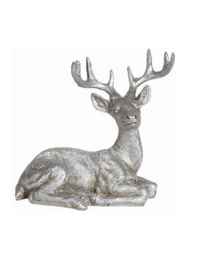 Silver Sitting Deer