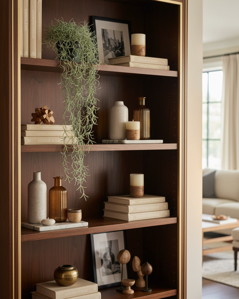 Spanish Moss Tillandsia Plant in Black Plastic Pot
