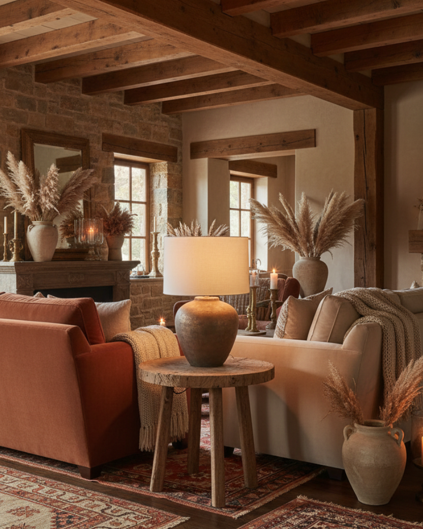 Chestnut Table Lamp With Shade