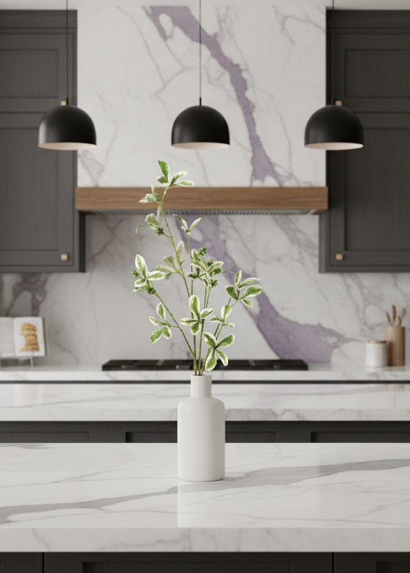 Variegated Ficus Leaf Stem