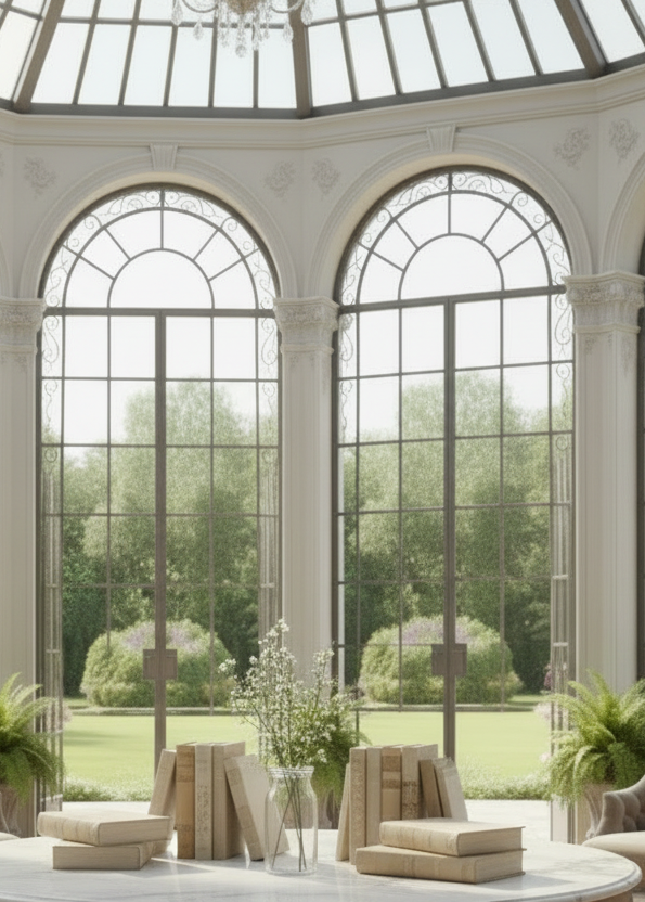 White Flower Stem With Leaves