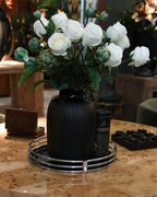 White Rose Vienna with Leaves