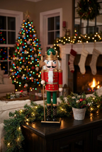 Red and Green Standing Nutcracker