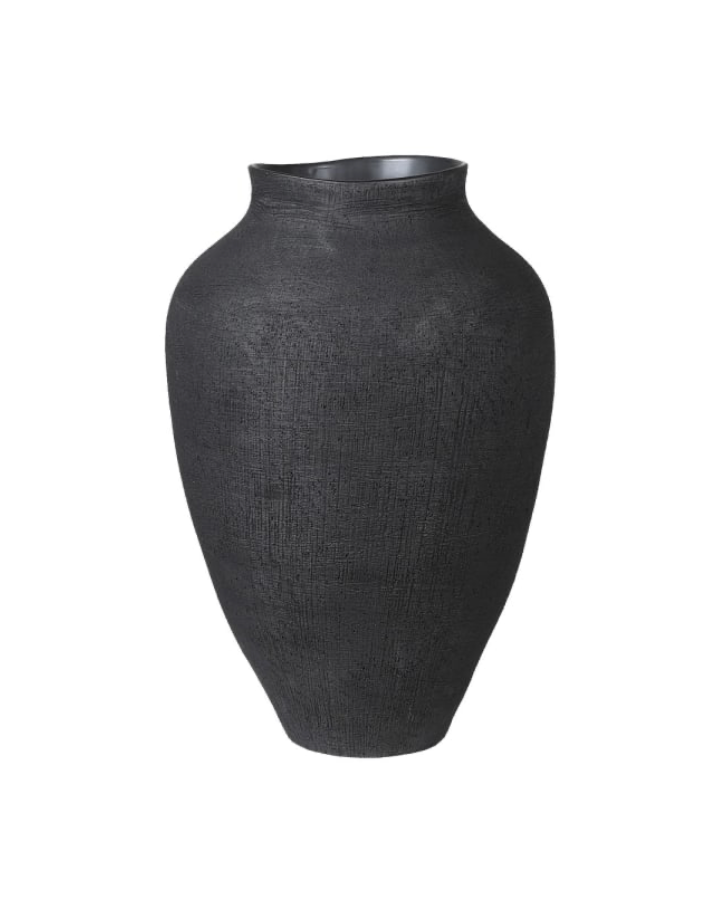 Small Black Textured Vase