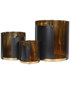 Set of 3 Black and Gold Opening Hurricanes