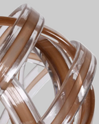 Twisted Brown Glass Knot Ornament