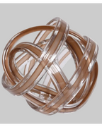 Twisted Brown Glass Knot Ornament