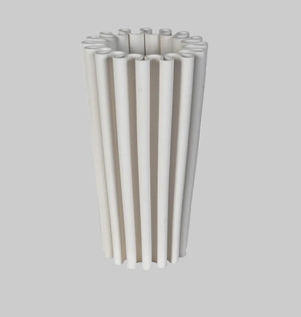 Small White Athena 3D Printed Vase