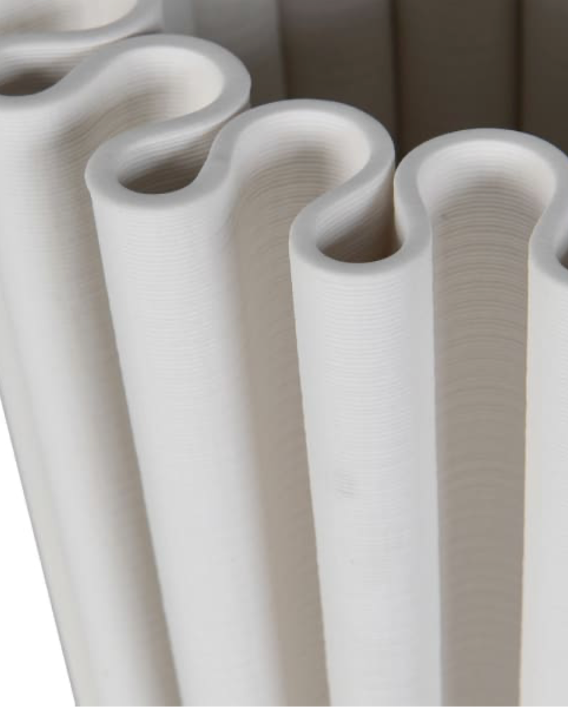 Small White Athena 3D Printed Vase