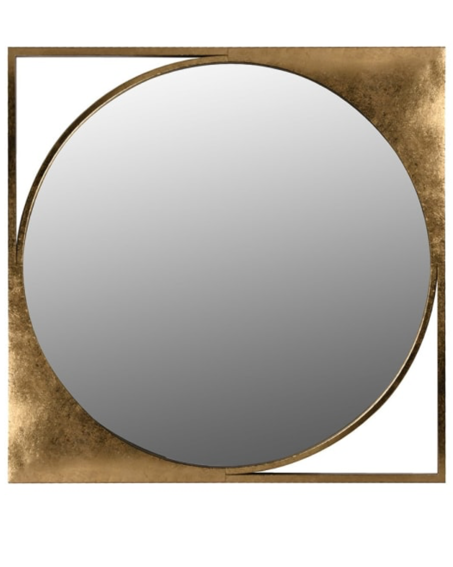 Gold Square Framed Mirror