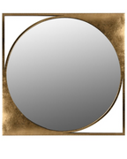 Gold Square Framed Mirror