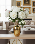 White 'real feel'Peony With Bud