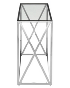 Sliver Glassed Top Console