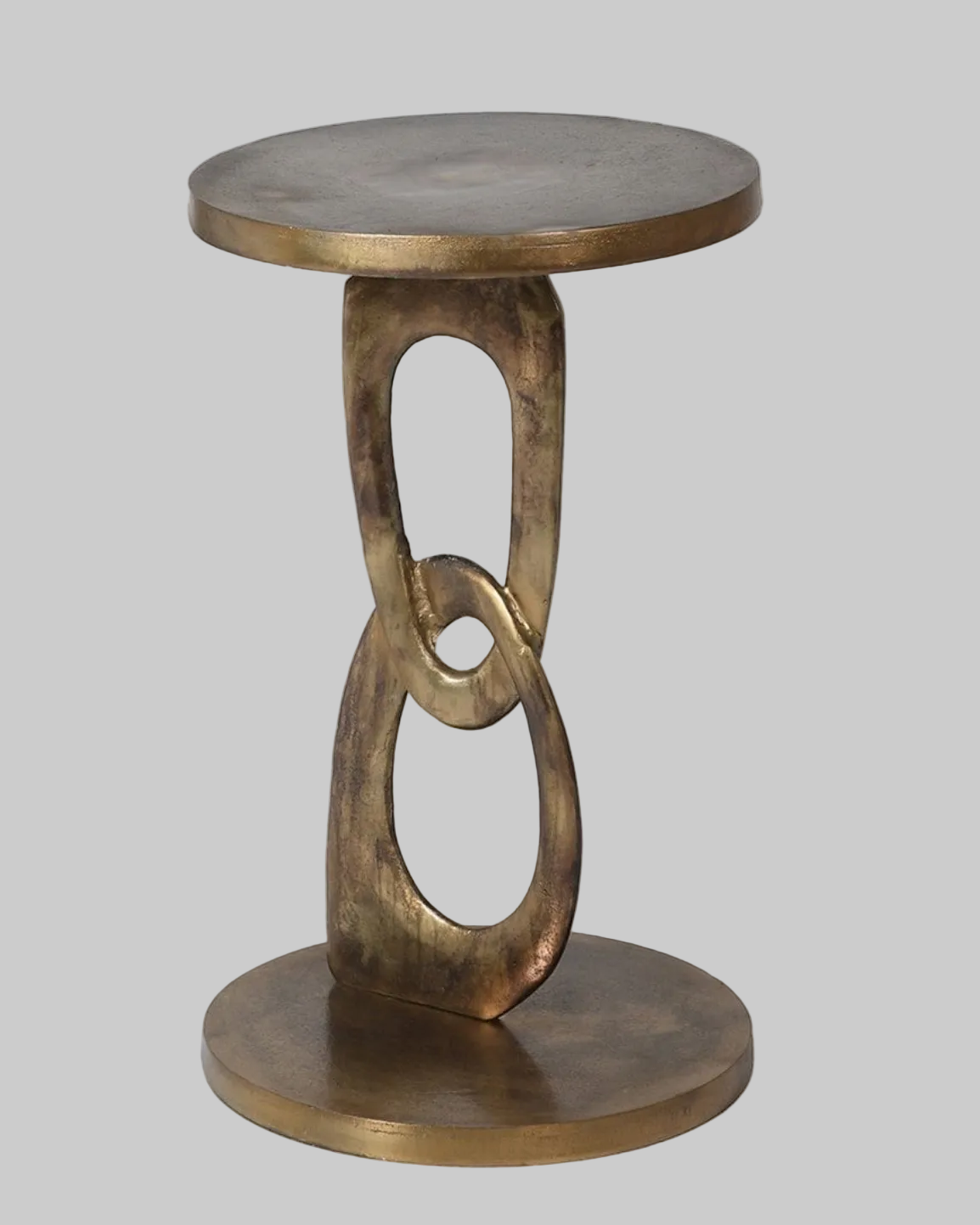 Burnish Pewter Link Side Table