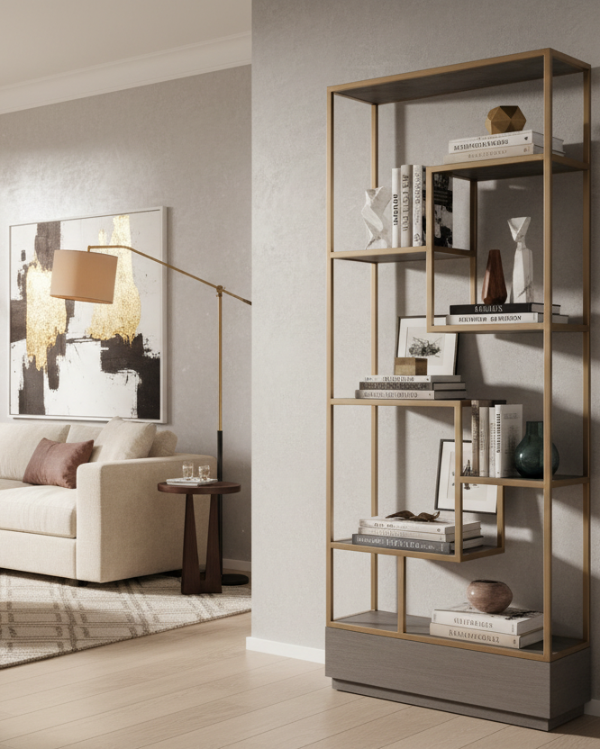 Multi-shelf Gold Display Unit