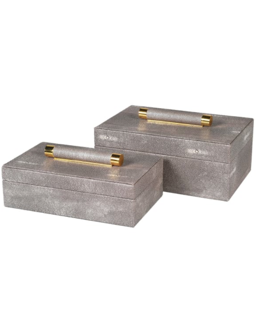 Faux Shagreen Boxes