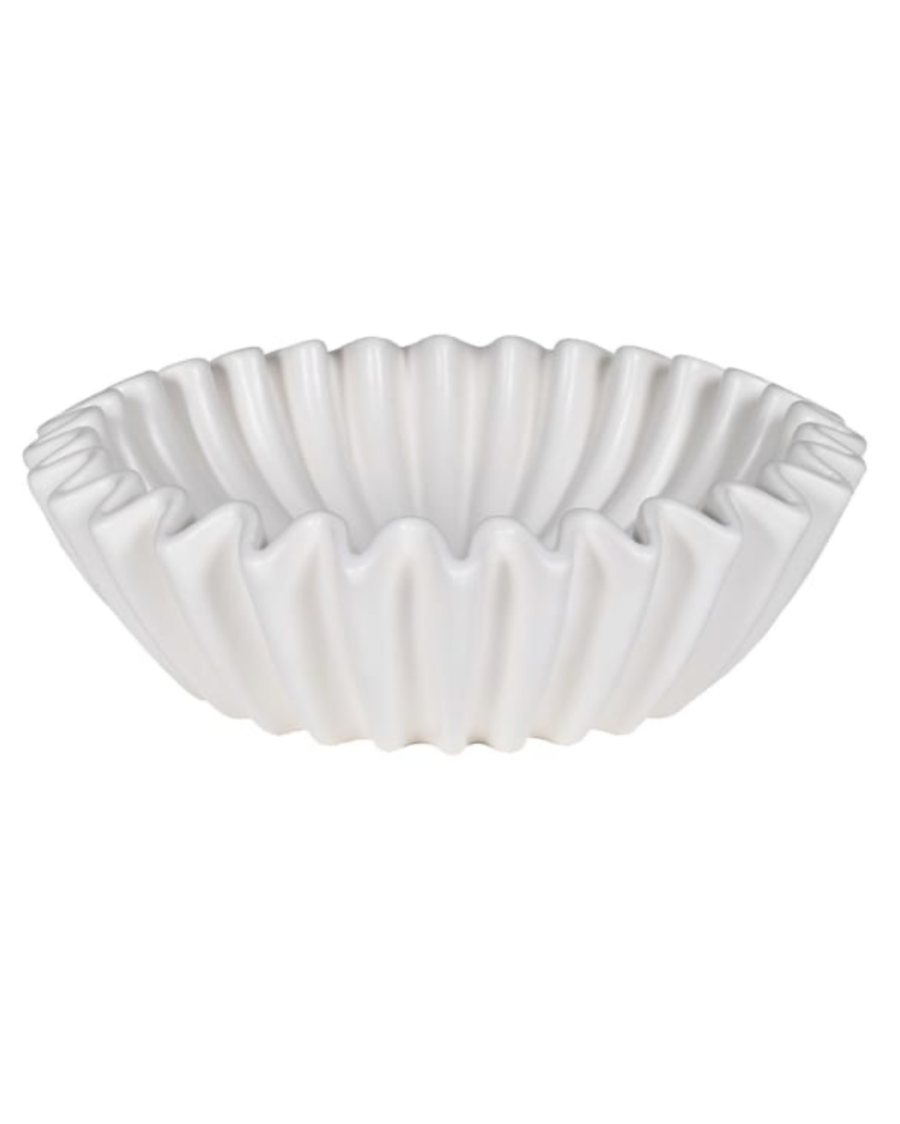 White Rippled Bowl